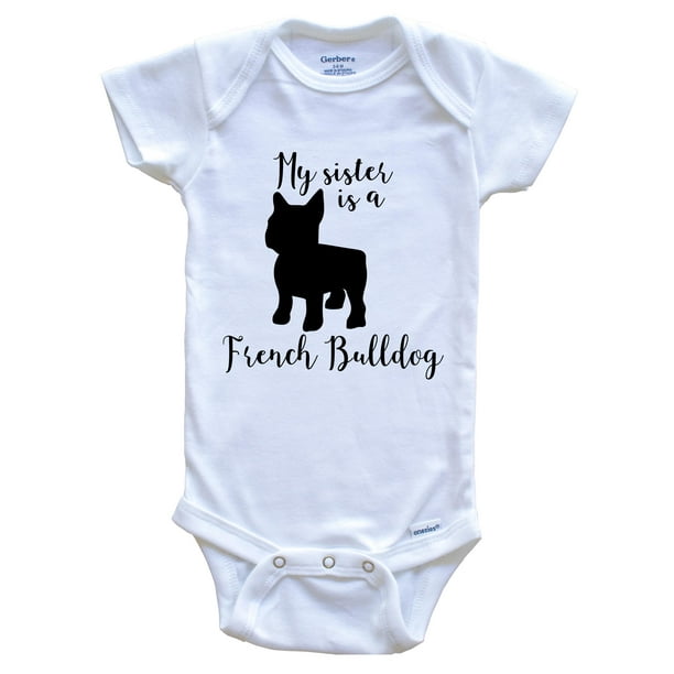 Pet Dog Baby Custom BabyGrow Vest Bodysuit bulldog I Heart My Frenchie